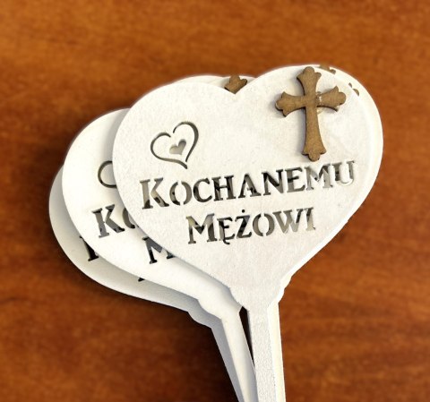 Serce na piku 6szt. KOCHANEMU MĘŻOWI Serce na piku 6szt. KOCHANEMU MĘŻOWI