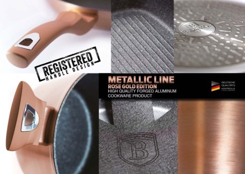 ZESTAW 3 PATELNI GRANITOWYCH 20/24/28CM BERLINGER HAUS METALLIC LINE ROSE GOLD BH-6195 ZESTAW 3 PATELNI GRANITOWYCH 20/24/28CM BERLINGER HAUS METALLIC LINE ROSE GOLD BH-6195