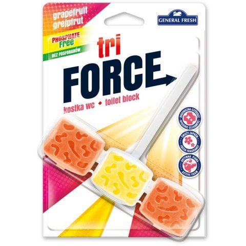 Zawieszka do wc kostka barwiąca TRI-FORCE grejfrut Zawieszka do wc kostka barwiąca TRI-FORCE grejfrut
