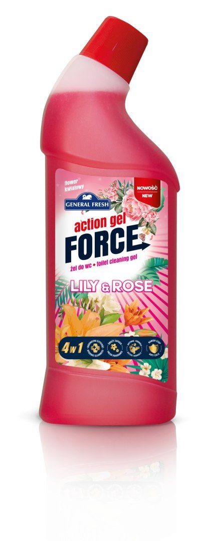 Żel do wc Action Gel Force Lily & Rose kwiatowy Żel do wc Action Gel Force Lily & Rose kwiatowy