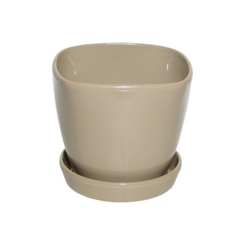 Doniczka osłonka Marcel z podstawką ecri 16,8cm Doniczka osłonka Marcel z podstawką ecri 16,8cm