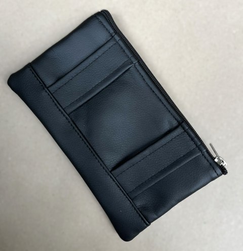 Etui saszetka czarna skórzana 6.1 20x12cm Etui saszetka czarna skórzana 6.1 20x12cm