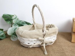Kosz wiklinowy z materiałem 20 x 50 x 15 x 7,5cm HF23119