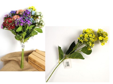 Kwiat sztuczny ala czosnek 60 cm 3 główki 9 cm MIX KOLOR MZ-007 Kwiat sztuczny ala czosnek 60 cm 3 główki 9 cm MIX KOLOR MZ-007
