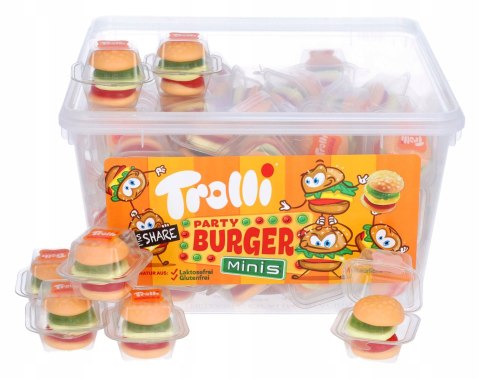 Żelki Owocowe TROLLI MINI Burger Hamburgery 60 szt Żelki Owocowe TROLLI MINI Burger Hamburgery 60 szt