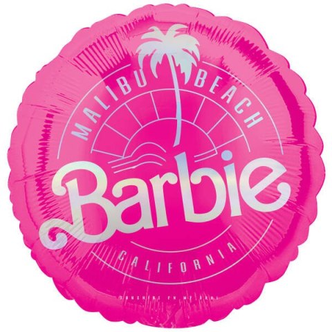 Balon Foliowy - Barbie, okrągły, 43cm Amscan / Anagram Balon Foliowy - Barbie, okrągły, 43cm Amscan / Anagram