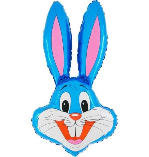 Balon Foliowy Królik Niebieski Grabo, 35 cm (14'') na patyk Grabo Balon Foliowy Królik Niebieski Grabo, 35 cm (14'') na patyk Grabo