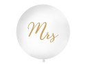 Balon Gigant 1 m, Mrs, biały Partydeco