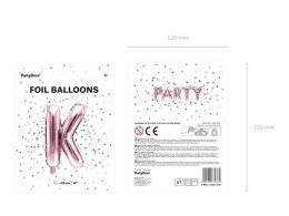 Balon foliowy Litera K, 35cm, Rose Gold różowe złoto Partydeco