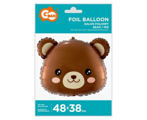Balon foliowy Miś, 48x38 cm Godan Balon foliowy Miś, 48x38 cm Godan
