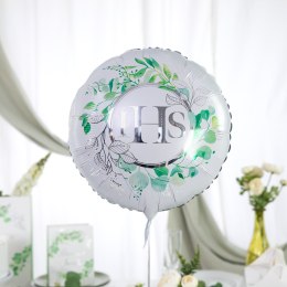 Balon foliowy, Pierwsza Kominia, IHS Eukaliptus srebrny 45cm PartyPal