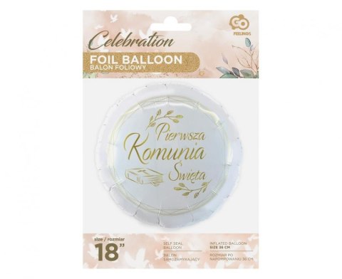 Balon foliowy Pierwsza Komunia Święta, 18 cali, 46cm Godan Balon foliowy Pierwsza Komunia Święta, 18 cali, 46cm Godan