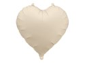 Balon foliowy Serce, jasny beż, 45 cm Partydeco