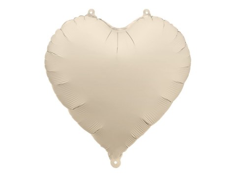 Balon foliowy Serce, jasny beż, 45 cm Partydeco Balon foliowy Serce, jasny beż, 45 cm Partydeco
