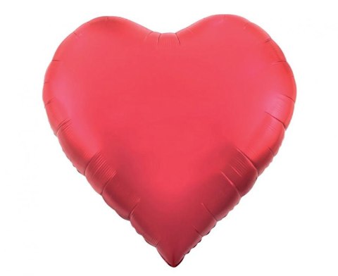 Balon foliowy Serce, matowy czerwony, 65"/165 cm Godan Balon foliowy Serce, matowy czerwony, 65"/165 cm Godan