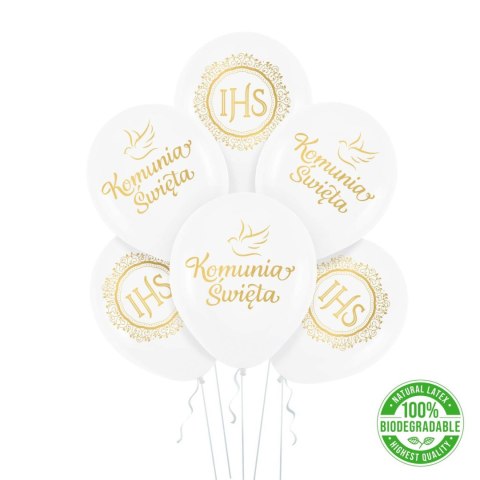 Balony Pierwsza Komunia Święta IHS 30cm, 6 szt. PartyPal Balony Pierwsza Komunia Święta IHS 30cm, 6 szt. PartyPal
