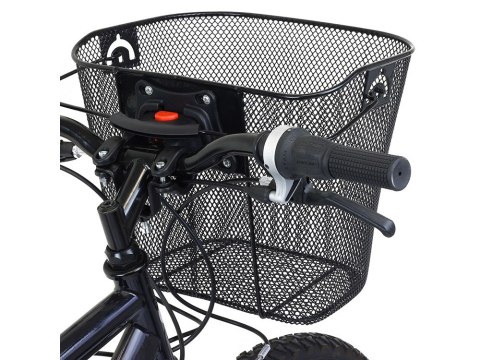 Duży kosz rowerowy metalowy koszyk do roweru click Duży kosz rowerowy metalowy koszyk do roweru click