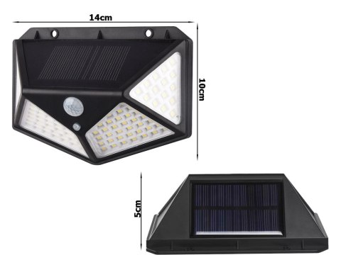 Lampa solarna 100 led z czujnikiem zmierzchu ruchu Lampa solarna 100 led z czujnikiem zmierzchu ruchu