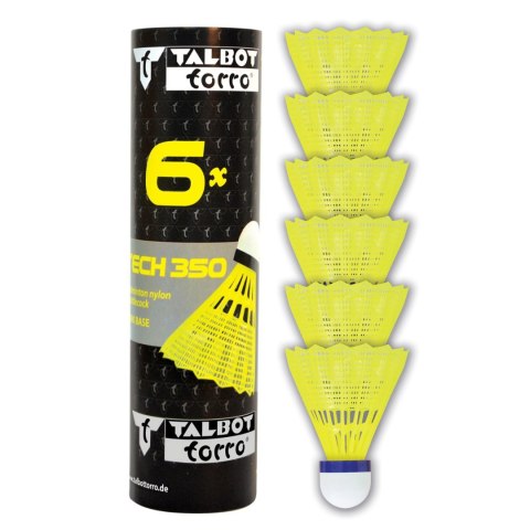 Lotki do Badmintona Nylonowe Żółte Wytrzymałe TALBOT TORRO MEDIUM 6 szt. Lotki do Badmintona Nylonowe Żółte Wytrzymałe TALBOT TORRO MEDIUM 6 szt.