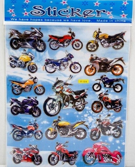 Naklejki 10szt. MOTOCYKLE Nakl-0000/FF-101A Naklejki 10szt. MOTOCYKLE Nakl-0000/FF-101A