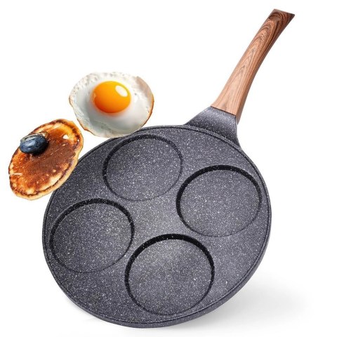 Patelnia do jajek granitowa 4 otwory BLACK&WOOD 26 cm Patelnia do jajek granitowa 4 otwory BLACK&WOOD 26 cm