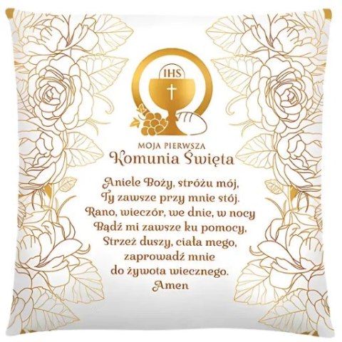 Poduszka Pamiątka I KOMUNII Świętej - Kielich 3335-KOM6 Poduszka Pamiątka I KOMUNII Świętej - Kielich 3335-KOM6