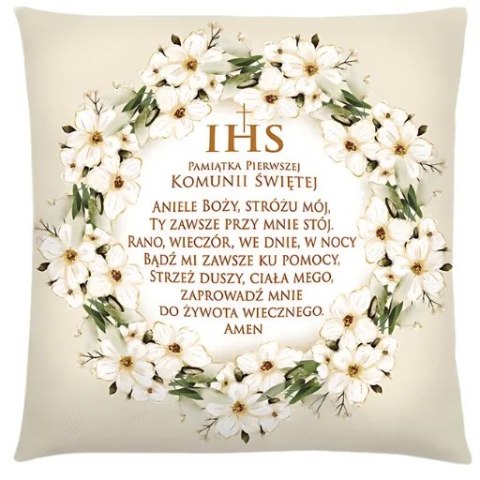 Poduszka Pamiątka I KOMUNII Świętej - Wianek 3335-KOM2 Poduszka Pamiątka I KOMUNII Świętej - Wianek 3335-KOM2