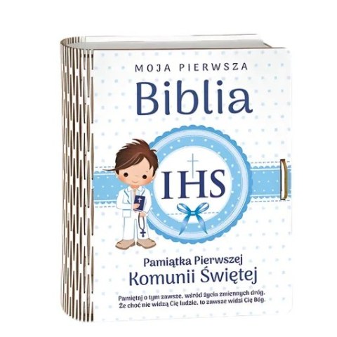 Pudełko na Biblię - Pamiątka I KOMUNII Świętej - wianek 3341-KOM2 Pudełko na Biblię - Pamiątka I KOMUNII Świętej - wianek 3341-KOM2