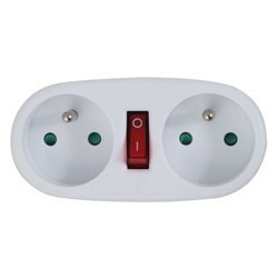 Rozgałęźnik elektryczny z wyłącznikiem 2 gniazda ELK306W Rozgałęźnik elektryczny z wyłącznikiem 2 gniazda ELK306W