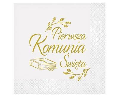 Serwetki Komunia święta biblia, 33x33 cm, 20 szt. Godan Serwetki Komunia święta biblia, 33x33 cm, 20 szt. Godan