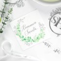 Serwetki komunijne Komunia Święta, Eukaliptus srebrny, 10szt. PartyPal