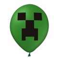 Zestaw Balonów zielonych Minecraft, 30cm, 12 szt. PartyPal