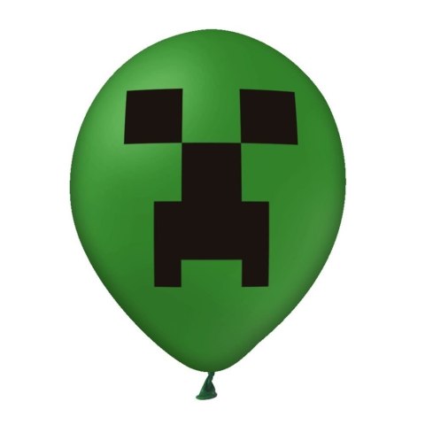 Zestaw Balonów zielonych Minecraft, 30cm, 12 szt. PartyPal Zestaw Balonów zielonych Minecraft, 30cm, 12 szt. PartyPal