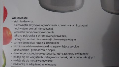 Garnek 1,9l. ze stali nierdzewnej + szklana pokrywka fi-16 CITY Garnek 1,9l. ze stali nierdzewnej + szklana pokrywka fi-16 CITY