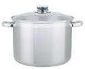 Garnek 10l ze stali nierdzewnej + szklana pokrywka fi-26 VITALO | 400120