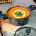 Garnek Granitowy z Pokrywką Gaz Indukcja NAVA 20 cm 2,4 L