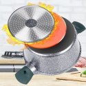 Garnek Granitowy z Pokrywką Gaz Indukcja NAVA 20 cm 2,4 L