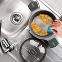 Garnek Granitowy z Pokrywką Gaz Indukcja NAVA 20 cm 2,4 L