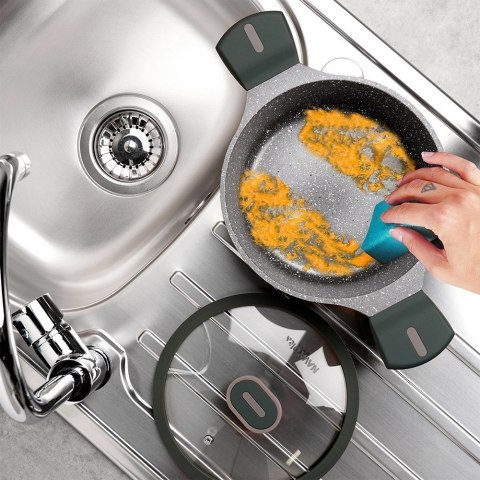 Garnek Granitowy z Pokrywką Gaz Indukcja NAVA 20 cm 2,4 L Garnek Granitowy z Pokrywką Gaz Indukcja NAVA 20 cm 2,4 L