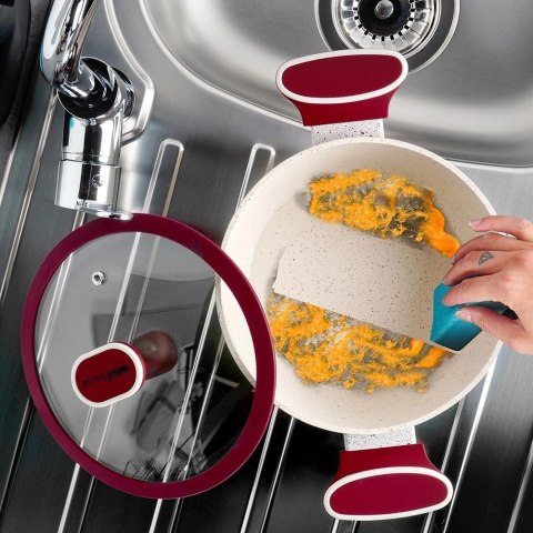 Garnek Granitowy ze Szklaną Pokrywką Gaz Indukcja NAVA 20 cm 2,2 L Garnek Granitowy ze Szklaną Pokrywką Gaz Indukcja NAVA 20 cm 2,2 L