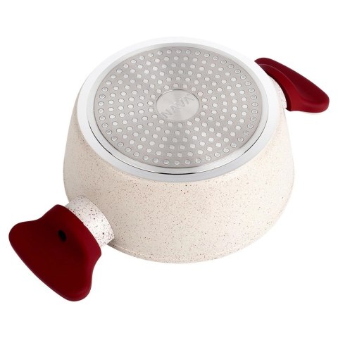 Garnek Granitowy ze Szklaną Pokrywką Gaz Indukcja NAVA 20 cm 2,2 L Garnek Granitowy ze Szklaną Pokrywką Gaz Indukcja NAVA 20 cm 2,2 L
