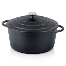 Garnek z Pokrywką Żeliwny Gaz Indukcja Solidny VILDE 26 cm 5 L