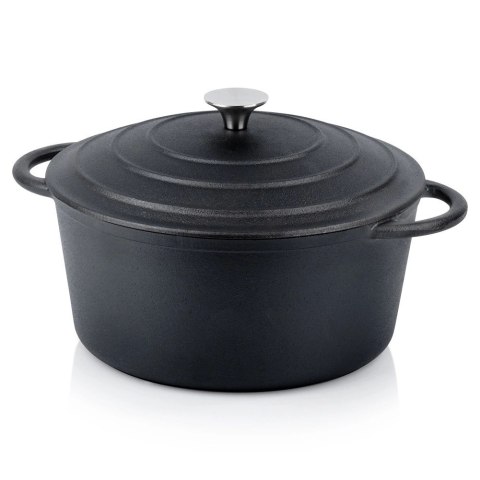 Garnek z Pokrywką Żeliwny Gaz Indukcja Solidny VILDE 26 cm 5 L Garnek z Pokrywką Żeliwny Gaz Indukcja Solidny VILDE 26 cm 5 L