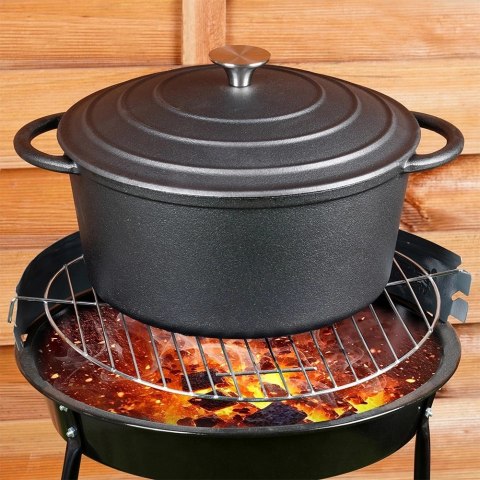 Garnek z Pokrywką Żeliwny Gaz Indukcja Solidny VILDE 26 cm 5 L Garnek z Pokrywką Żeliwny Gaz Indukcja Solidny VILDE 26 cm 5 L