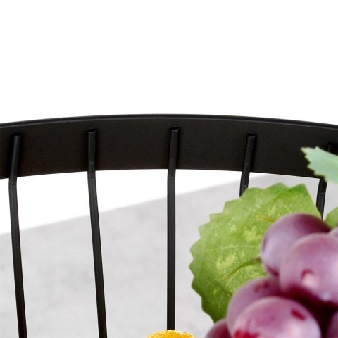 Koszyk na Owoce Warzywa Metalowy Czarny Kosz Okrągły Loftowy 30 cm NAVA Koszyk na Owoce Warzywa Metalowy Czarny Kosz Okrągły Loftowy 30 cm NAVA