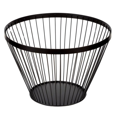 Koszyk na Owoce Warzywa Metalowy Czarny Kosz Okrągły Loftowy 30 cm NAVA Koszyk na Owoce Warzywa Metalowy Czarny Kosz Okrągły Loftowy 30 cm NAVA