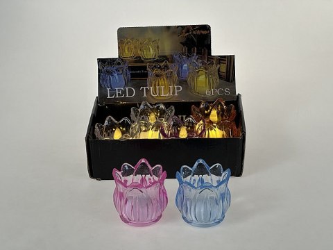 Lampion led tulipan 6,5 x 6cm Lampion led tulipan 6,5 x 6cm