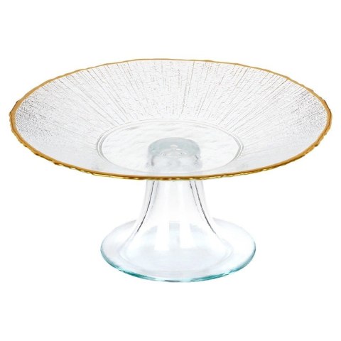 Patera na Nóżce Szklana Dekoracyjna na Tort Ciasta Ciasteczka ORION 21 cm Patera na Nóżce Szklana Dekoracyjna na Tort Ciasta Ciasteczka ORION 21 cm