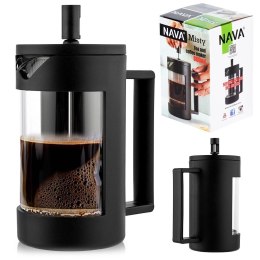 Pojemny Zaparzacz Szklany do Kawy Herbaty Tłokowy Dzbanek NAVA 800 ml