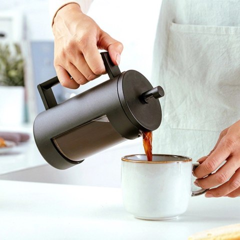 Pojemny Zaparzacz Szklany do Kawy Herbaty Tłokowy Dzbanek NAVA 800 ml Pojemny Zaparzacz Szklany do Kawy Herbaty Tłokowy Dzbanek NAVA 800 ml